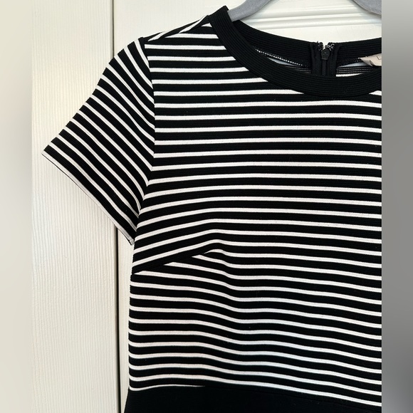 LOFT Black & White Stripe Dress Size 4 - Picture 3 of 5